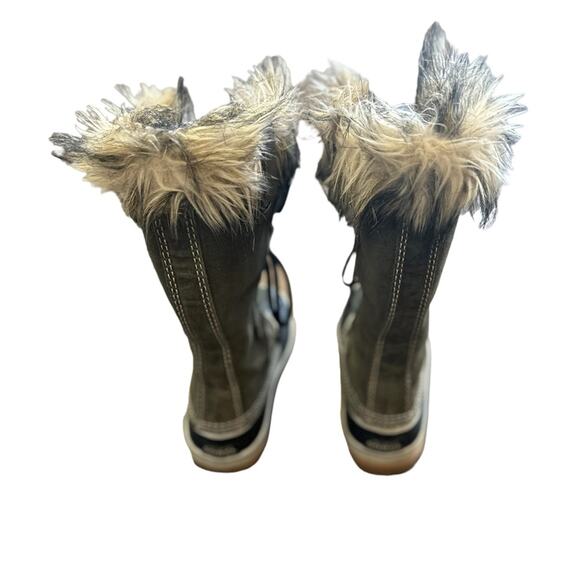 Sorel Joan of Arctic Tall Waterproof Snow Boots Faux Fur Green Women’s 6 - Picture 4 of 10